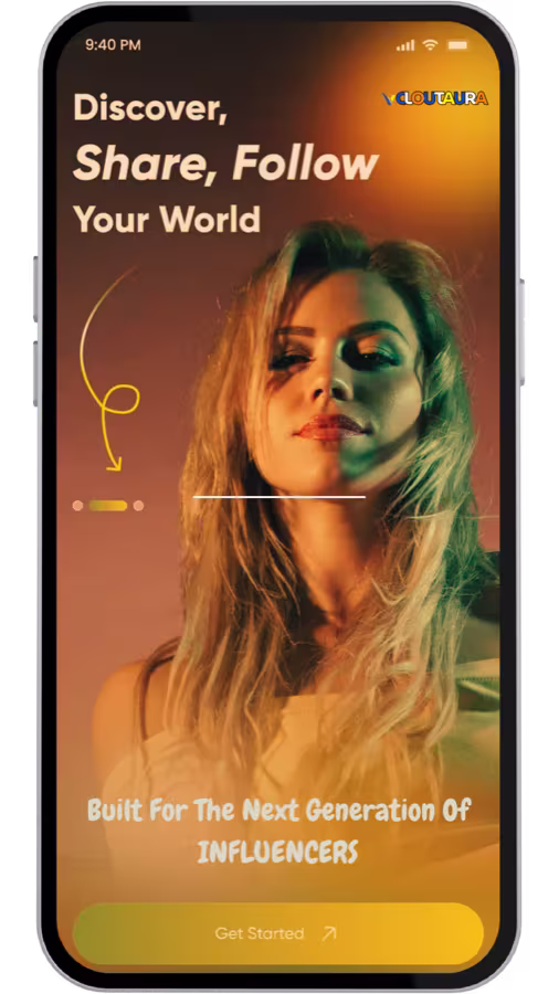 Cloutaura mobile app creator profile screen